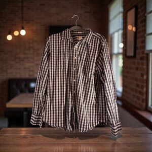 j. Crew Size XL Button Down Long Sleeve Men's Shirt Tailored Fit Washed Casual